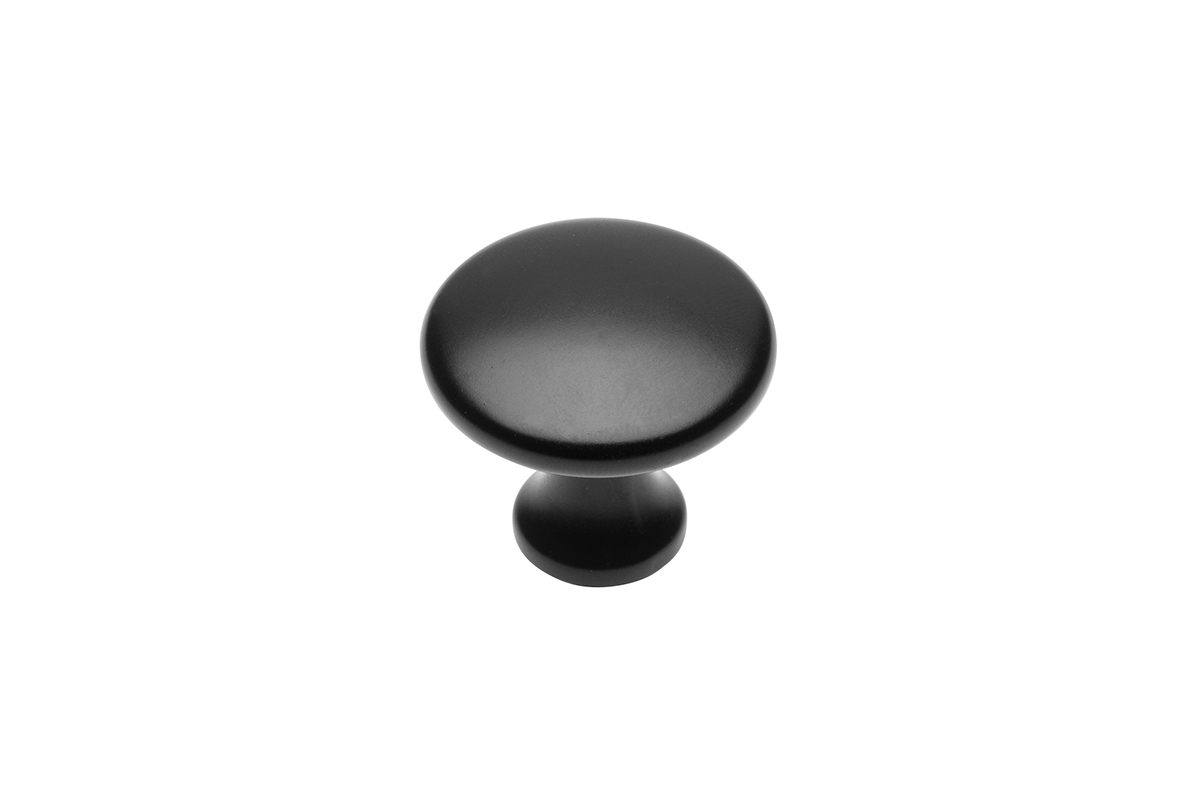 Ручка-кнопка черный матовый FK708-knob MAK (25)