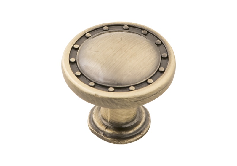 Ручка-кнопка бронза античная FK011 knob AB, (60)
