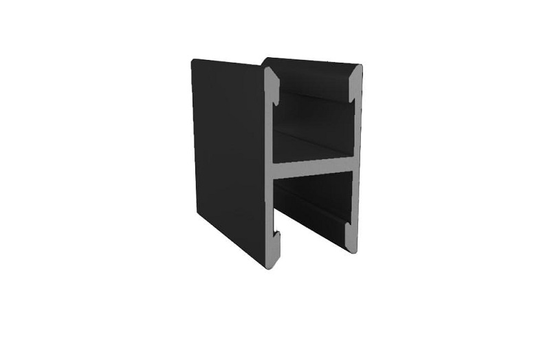 Профиль 2-х сторон. б/стяж 21 мм черн глянец 5,9м