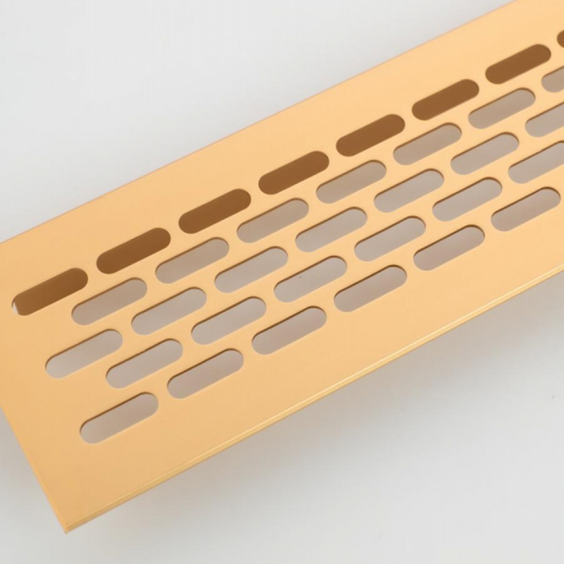 Решётка вентиляционная золото ма  д/цок.480х60 мм.