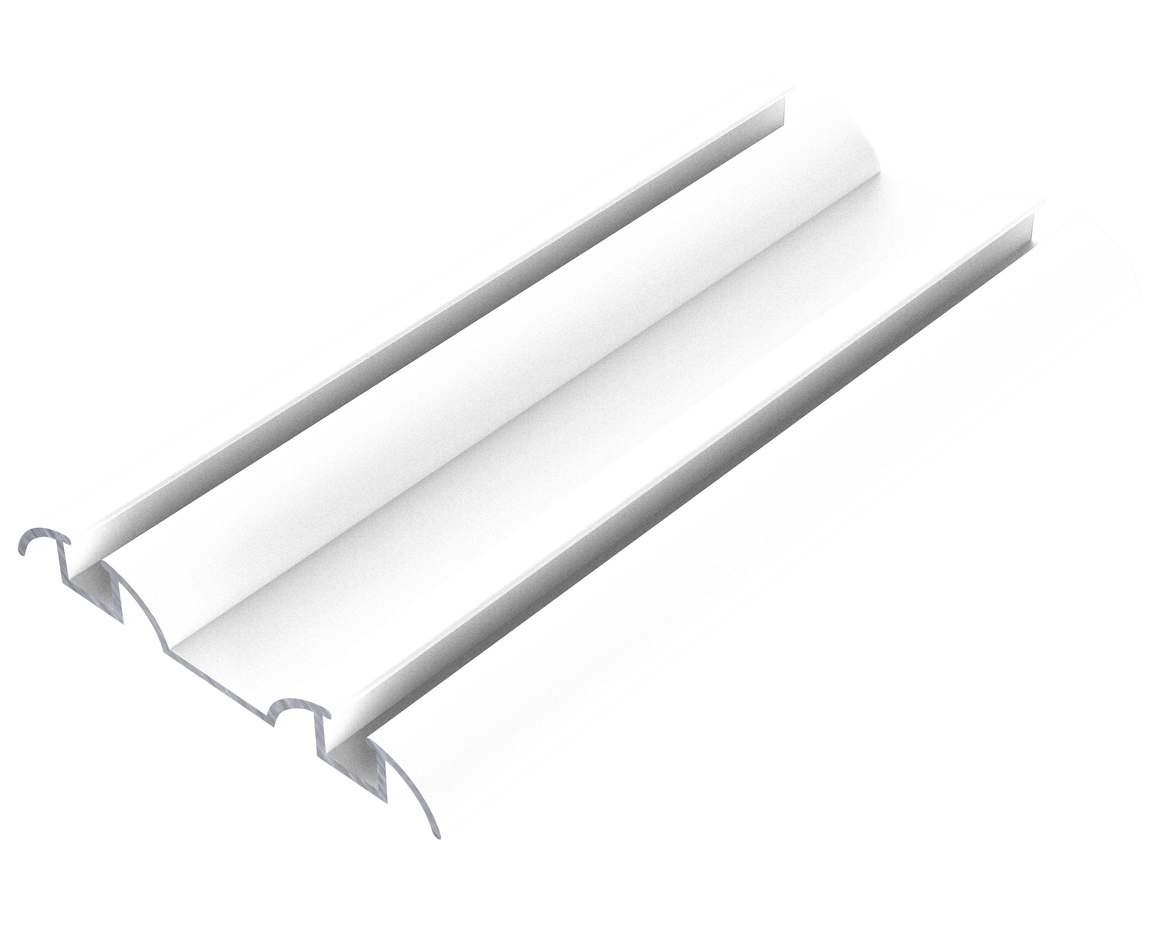 Направляющая ниж FURNIAL белый глянец 5,9м