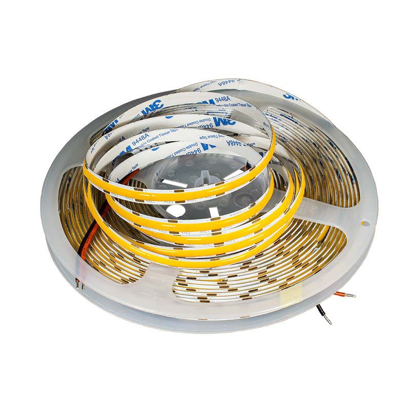 Лента свет. COB LED, 10W/m, IP20, 8мм, теплый.(5м)