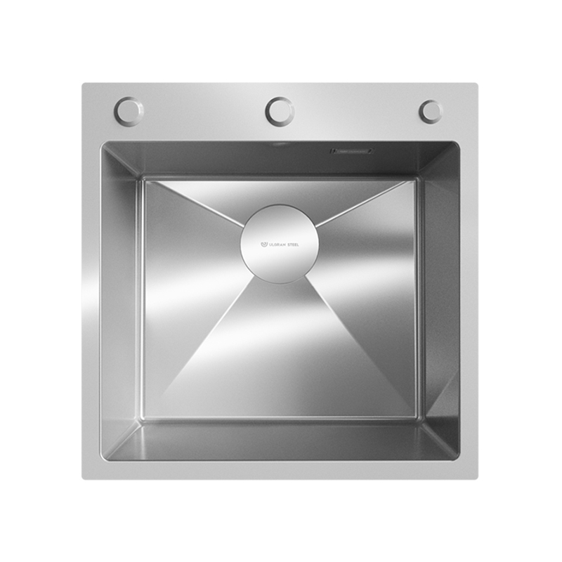 Мойка 500х500мм Ulgran Steel брашированная сталь