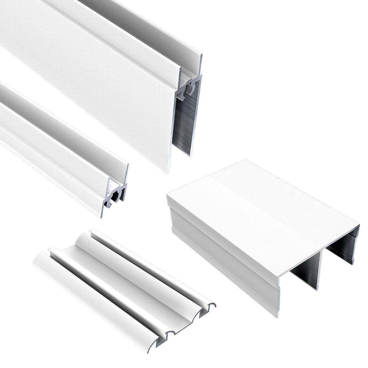 Комплект профилей FURNIAL белый глянец, 3900 мм